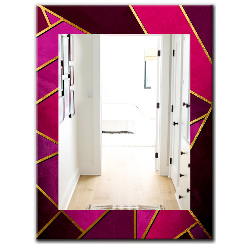Flat Mirror, 39.4" H x 29.5" W, Pink
