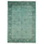 Tapis cyan en laine noué à la main de conception unique 6 pi 1 po x 8 pi 11 po