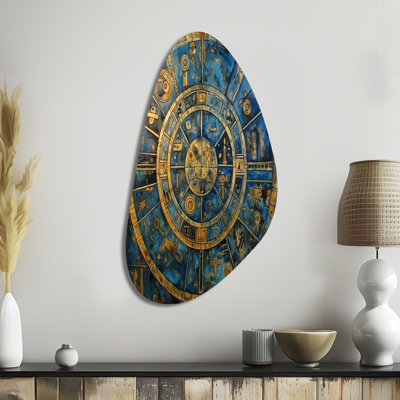 Illustration de mandala rétro The Great Mystery - art mural asymétrique moderne en métal
