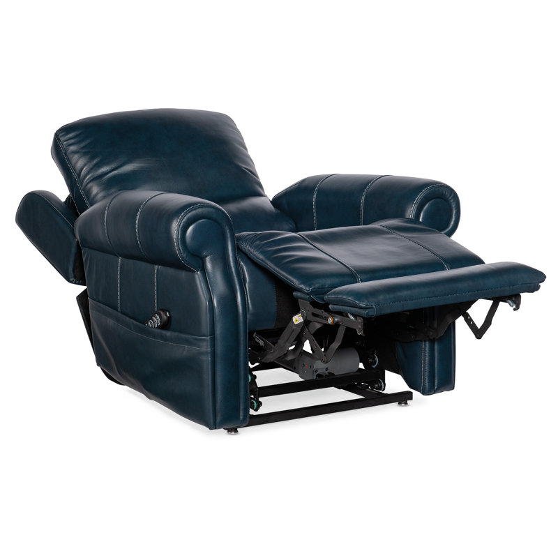 RC Recliner, Blue Genuine Leather