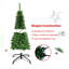 Arbre de Noël élancé vert avec lumières DEL