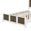 Grand lit plateforme campagnard avec bande en bois-1312263998