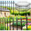 Clôture de jardin décorative en métal de 22 po de largeur x 18 po de hauteur (5 panneaux, longueur totale de 9,17 pieds)
