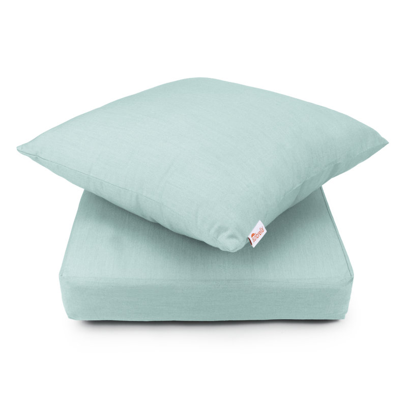 Ensemble de coussins de patio Sunbrella (siège et dossier), 2 pièces, Brume