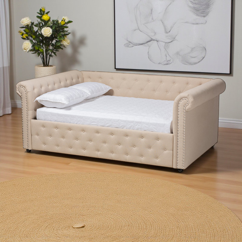 Lit de jour Michella, Beige, Grand