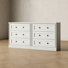 Armoire de rangement moderne avec tiroirs, organisateur en bois pour le salon ou la chambre à coucher, blanc