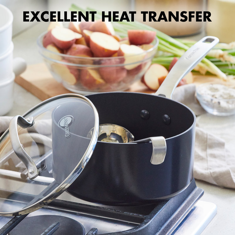 Casserole en céramique antiadhésive 2 pintes avec couvercle GreenPan SearSmart