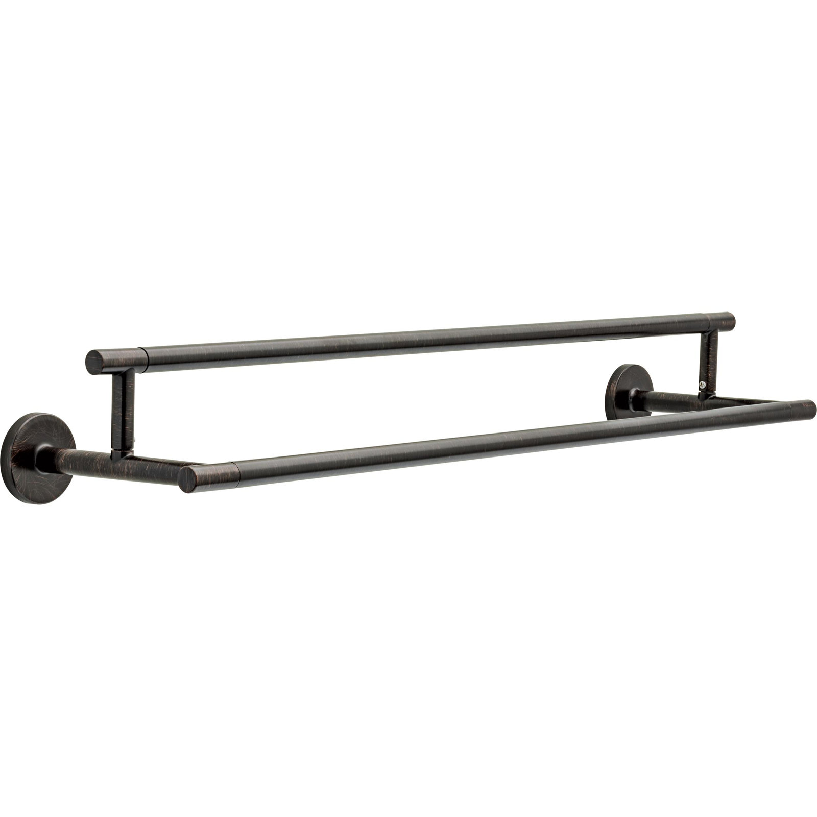 Trinsic 24 in. Double Wall Mount Towel Bar Bath Hardware Accessory, Venetian Bronze