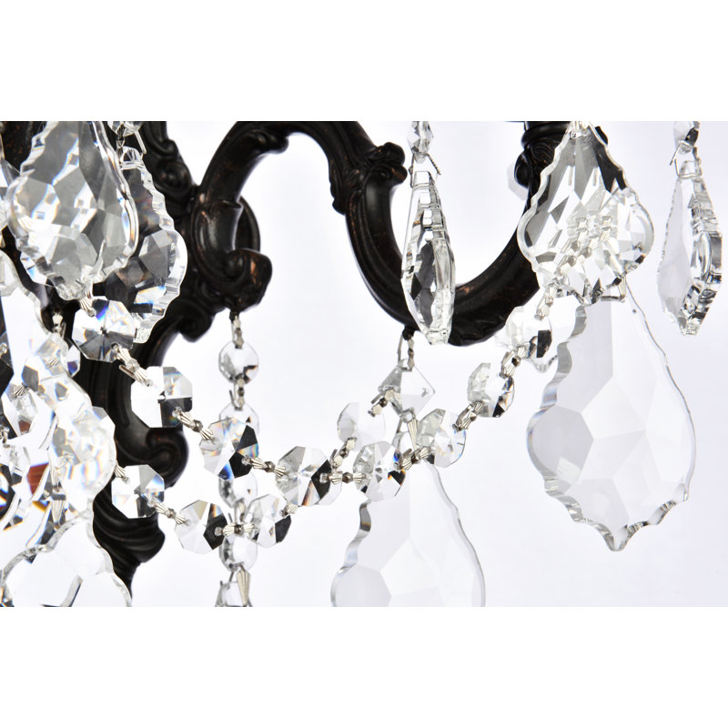 Aadyn Wall Sconce, Crystal (Clear) / Royal Cut, Dark Bronze