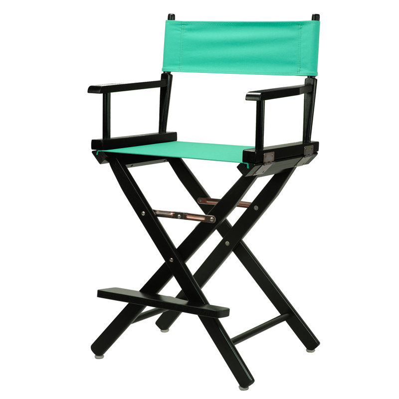 24" Folding Director Chair, Teal, Black