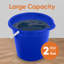 Seau de 2 gallons Superio, seau de nettoyage en plastique avec poignée, seau de lavage de voiture, petit seau utilitaire pour la serpillière, la pêche, le camping et l'utilisation domestique, bleu durable - paquet de 6