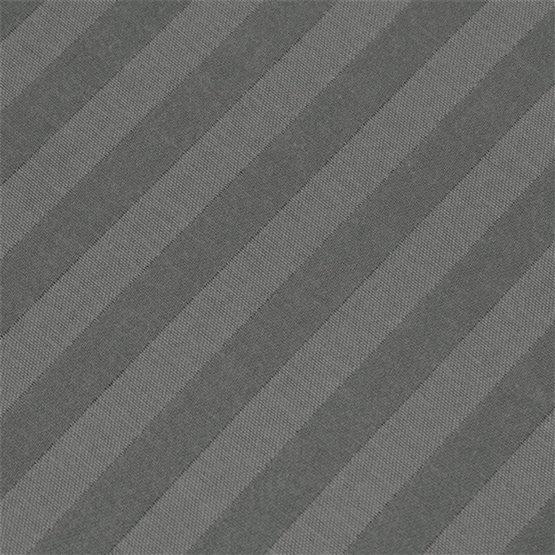 200 Thread Count Microfibre Stripe Fitted Sheet 40cm, Charcoal, Super King (6')