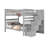 Tena Solid Wood Standard Stairway Bunk Beds Full over Full, 4 Drawers in the Steps, Gray