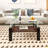Rectangle Coffee Table, Tempered Glass Tabletop With MDF Layer-564927717