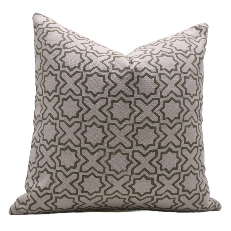 Housse de coussin fabriquée à la main à imprimé de blocs de coton pour une décoration intérieure élégante, H 36 po x l 14 po