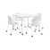 Dailey-" Lola Set 42" L Square Breakroom Table and Chair Set