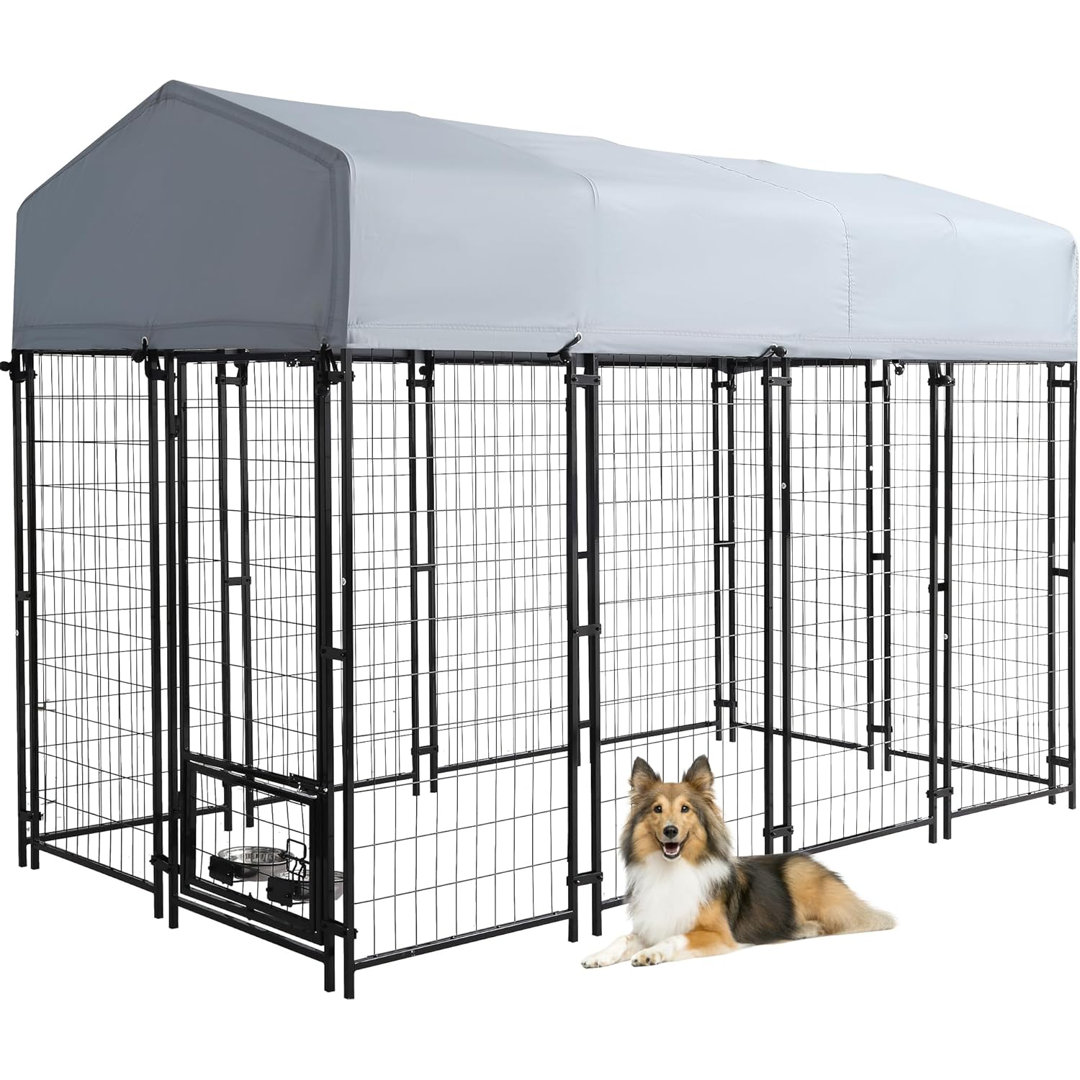67.7'' H Metal Yard Kennel With Door JOVNO