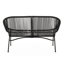 Contemporary Weave Seat With Matte Black Iron Chic Metal Structure