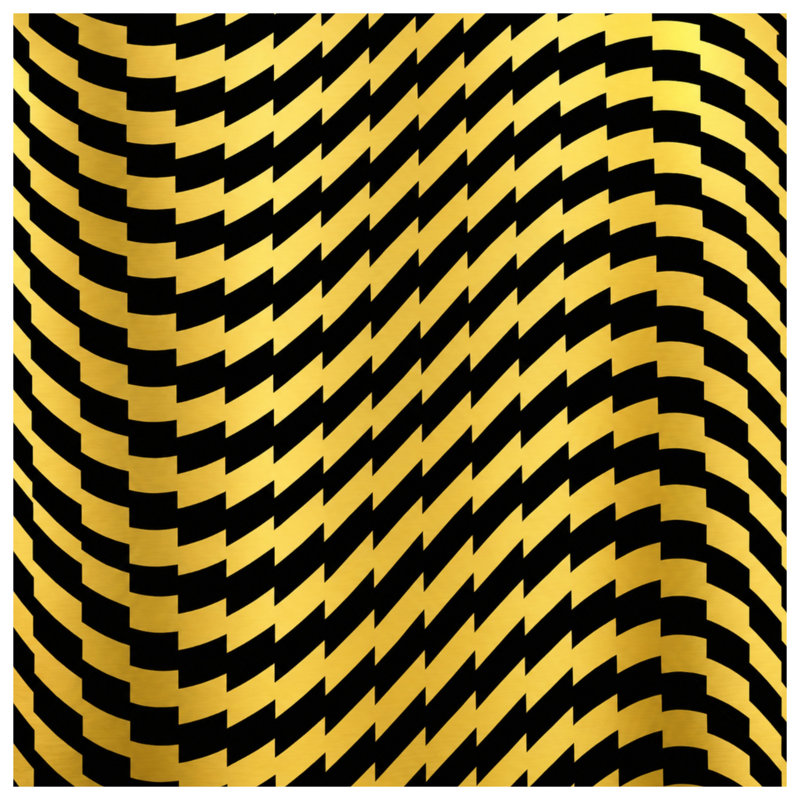 Coussins décoratifs à chevrons dorés et noirs, 14 X 14 pouces