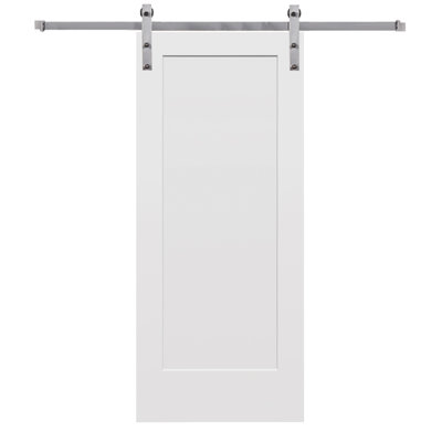 MMI DOOR Molded Interior Door 80 in. H Barn Door with Barn Door Hardware