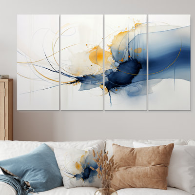 Crismatt - ensemble de 4 décorations murales à encre liquide