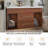 35.4" Modern Bathroom Single Vanity With Ceramic Sink, Rubbed Bronze Handles, 2 Drawers & Open Shelves, Walnut