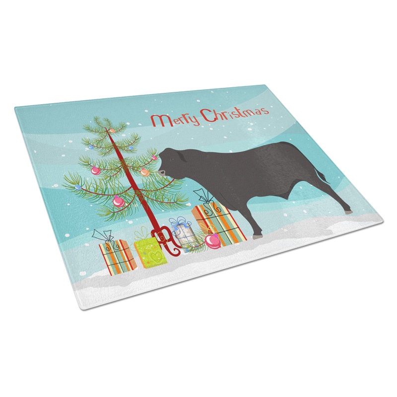 Planche à découper de noël caroline en verre trempé de noël angus