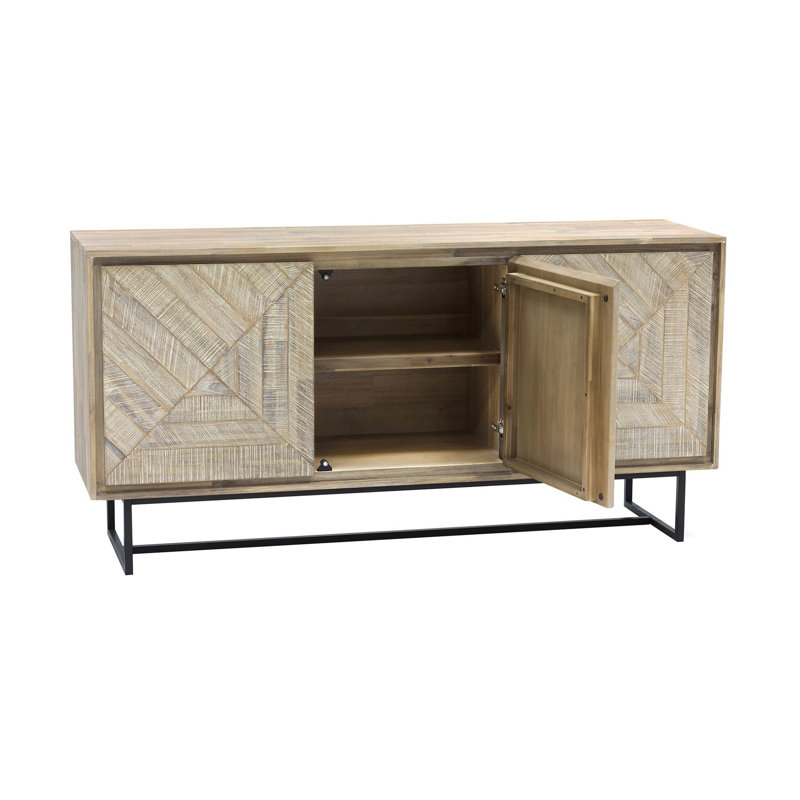 Buffet Breandan en bois d'acacia naturel