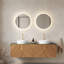 Salle de bain murale moderne en contreplaqué avec rangement en contreplaqué moderne