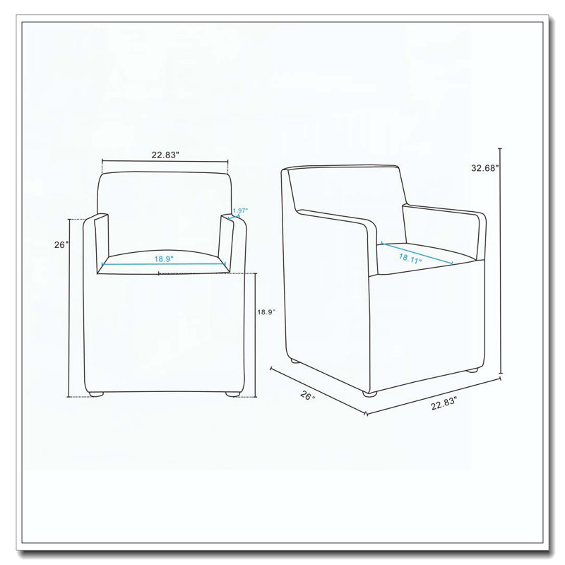 Fauteuil de salle à manger en similicuir, Gris