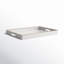 Plateau rectangulaire en plastique blanc de 19 po avec poignées découpées, plateau décoratif moderne pour le service, le rangement ou la pièce maîtresse