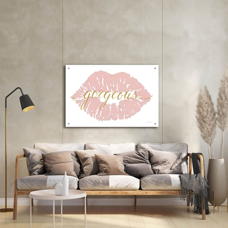 «Wake Up And Make Up V» par Marco Fabiano, art mural en verre acrylique, H 24 po x l 36 po x P 0,2 po
