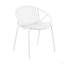 Chaises de salle à manger de patio empilables avec design respirant de style moderne et simple (ensemble de 2), pieds en métal + dossier en plastique-794439397
