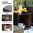 5-Piece Wicker Patio Conversation Set Outdoor Seating Group with Table and Green Cushions-458722855