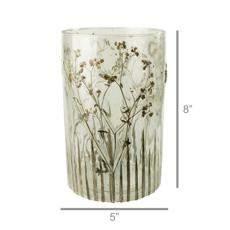 8'' H Glass Tabletop Hurricane