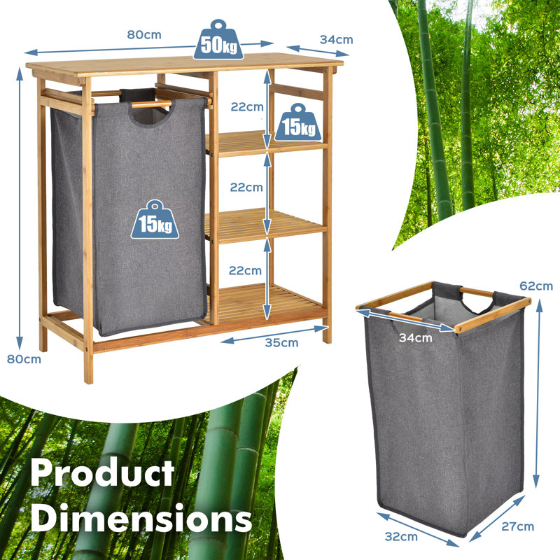 Addolorata Bamboo Laundry Sorter