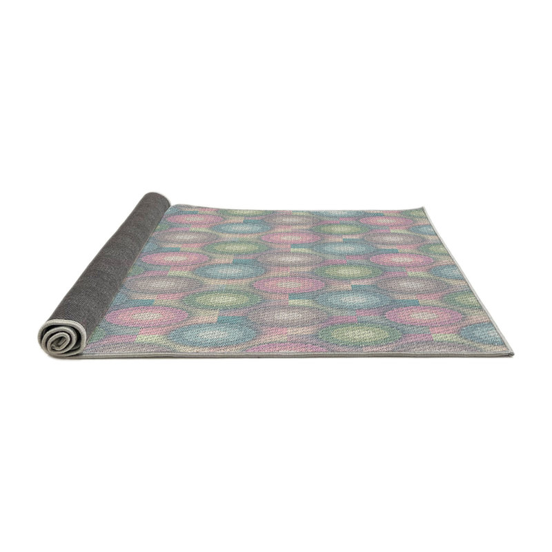 Rose à pois Tapis décoratif, Rond 4 pi