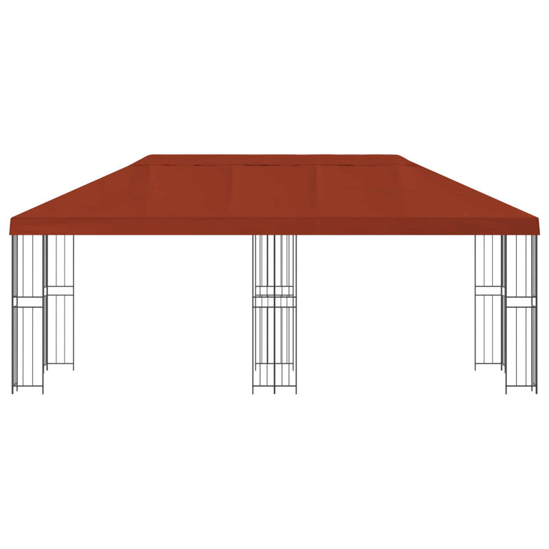 Vidaxl Gazebo Polyester And Steel, Terracotta
