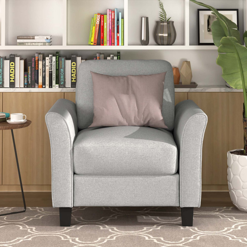 Canapé simple avec accoudoirs Living Room Furniture, Lin gris clair