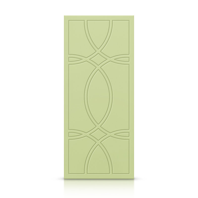 Panelled Solid Wood Standard Door, 24" x 80", Sage Green
