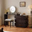 Coiffeuse et commode de style rétro 59,06 po en une seule pièce-856412025
