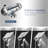 GarveeHome 10" Pressure Shower Head, Rain & Handheld Combo with Extension Arm, 3 Spray Modes, Leak-Proof Design, Adjustable Height/Angle, Hose & Wall Mount Included-127726655