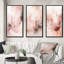 3 pièces sur toile - marbre délicat abstrait rose-1000497272-1000497252