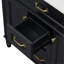 Meuble-lavabo 36 po avec lavabo, meuble autoportant noir avec cuve en céramique, cadre en bois aggloméré et en bois massif, tiroir supérieur rabattable, portes à fermeture en douceur, 2 tiroirs de rangement, poignées dorées-1690732555