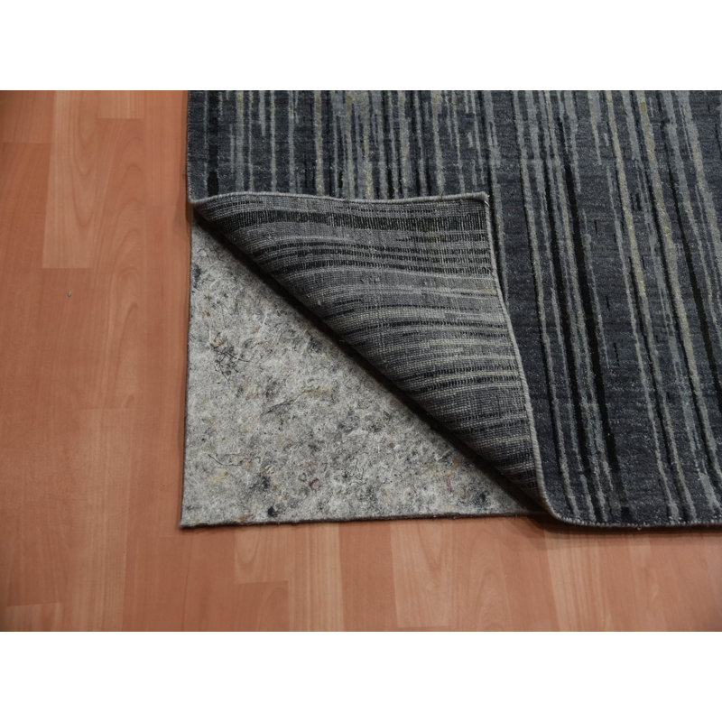 Tapis oriental rectangulaire gris en laine noué à la main 14 pi 0 po x 18 pi 1 po - MOA10275150