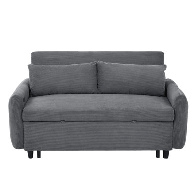 Modern Nahabed 57.59'' Loveseat Pull out Sleeper Sofa Bed -  Ebern Designs, 548FEDD9646F4F3EBAD565791FCF6BFC