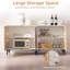 Buffet 125,96 "avec portes et tablettes, chêne blanc et naturel, 4 pièces-133737073