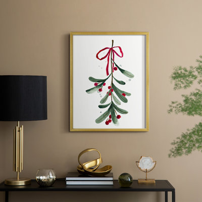 «Warm Winter Wishes V», reproduction encadrée en bois massif