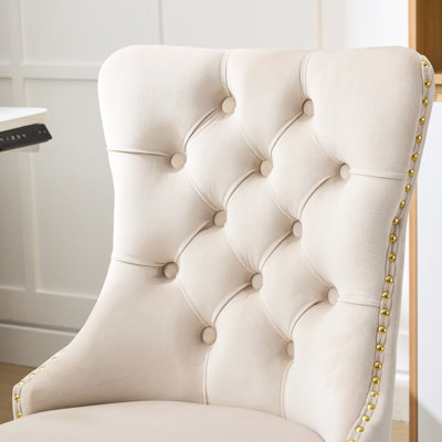 Fauteuil de bureau en velours American Style