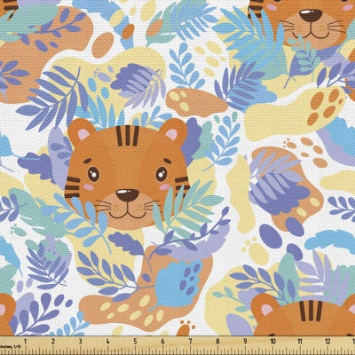 Chelle Tigers and Leafy Branches Multi-Purpose Fabric